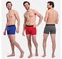 Bamboo Basics Boxershorts Rico - Gris Bleu Rouge - (Lot de 3)