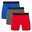 Bamboo Basics Boxershorts Rico –Grey bleu Red - (3-Pack)