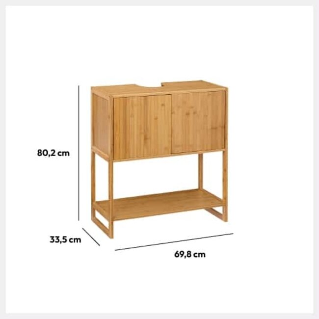 Wastafelmeubel - Wastafelkast met 2 deuren - Naturel - Labn Modul
