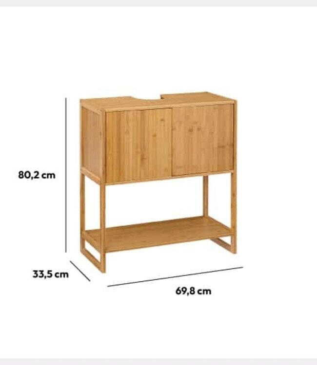 Wastafelmeubel - Wastafelkast met 2 deuren - Naturel - Labn Modul