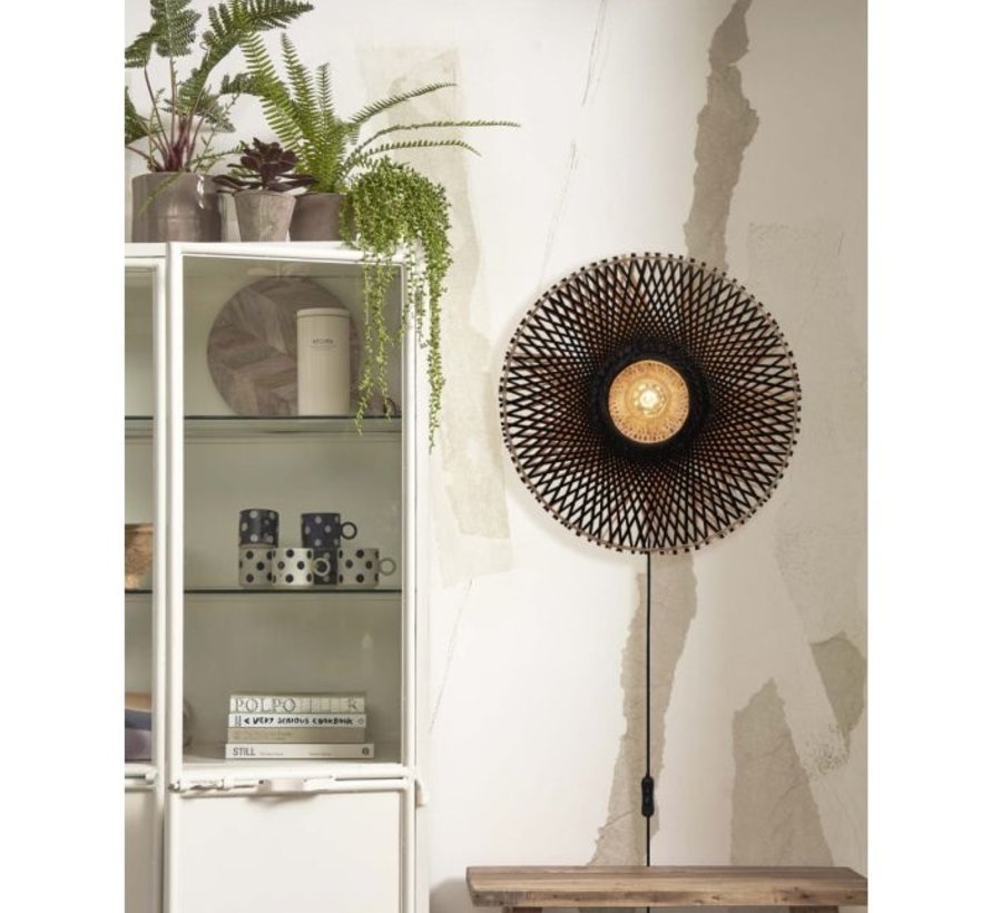 Wall lamp Kalimantan Black Good&Mojo Koning Bamboe