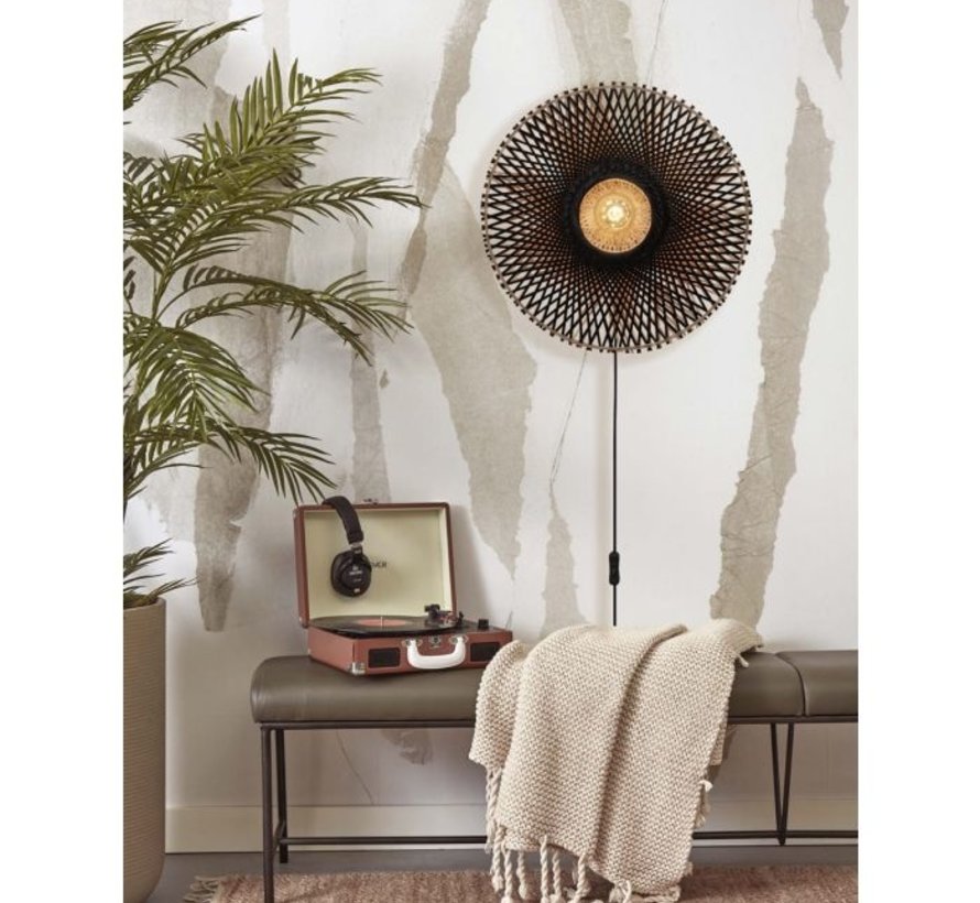 Wall lamp Kalimantan Black Good&Mojo Koning Bamboe