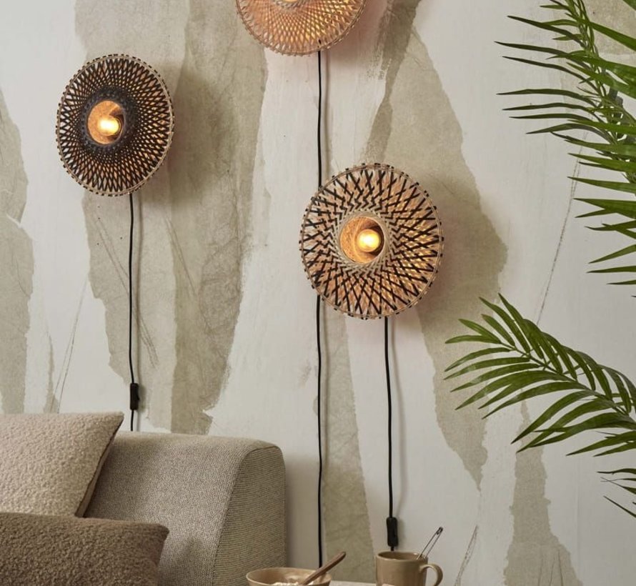 Wall lamp Kalimantan Natural Good&Mojo Koning Bamboe