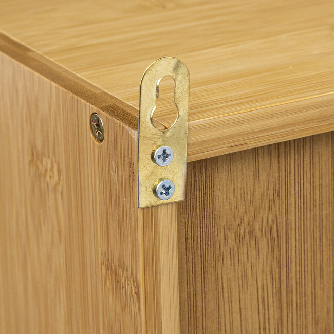 Double Mirror Cabinet - Adjustable Shelves - Natural