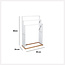 Standing Towel Rack - 3 Arms - White