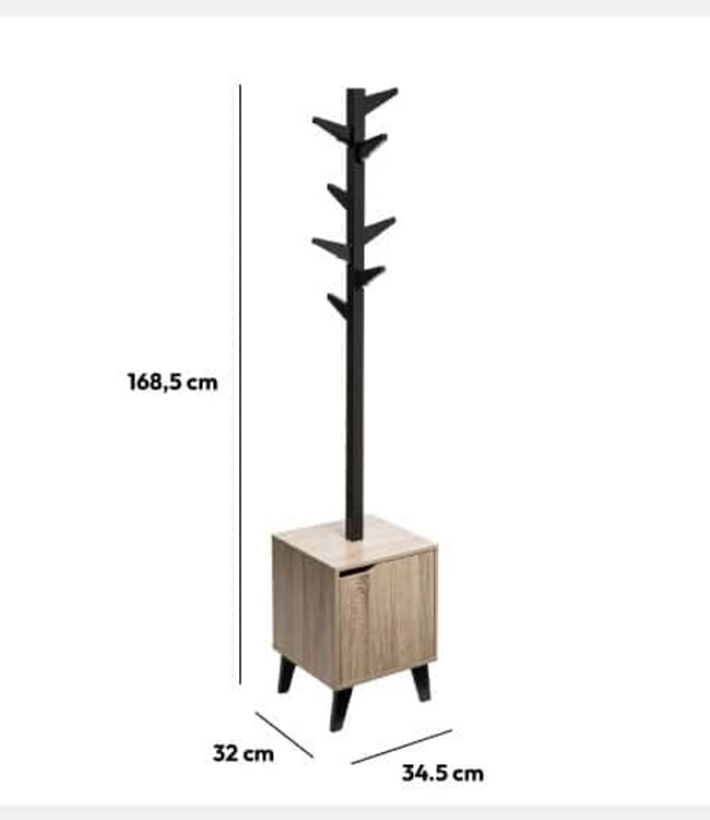 Coat Rack - Natural - Black