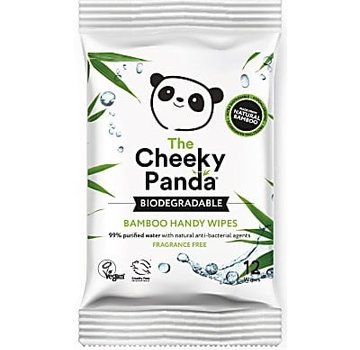 Cheeky Panda Lingettes humides - Lot de 12 - Eau purifiée à 99 %