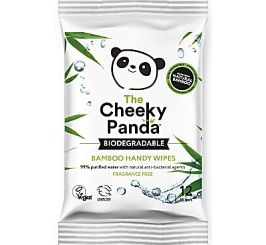 Lingettes humides - Lot de 12 - Eau purifiée à 99 % - Cheeky Panda