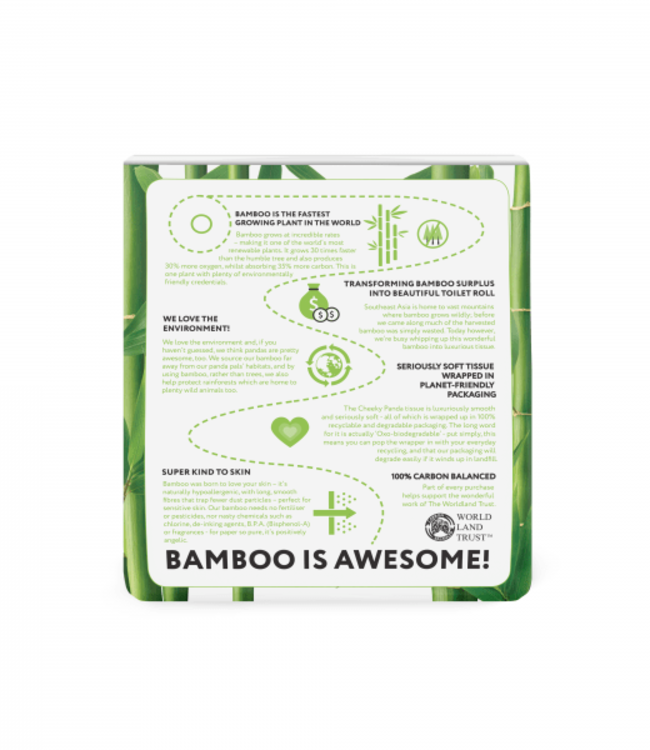 Bamboo Toilet Paper - 12 Rolls - 3 Layers - Vegan - Cheeky Panda