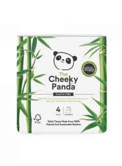 Cheeky Panda Papier Toilette Bambou - 12 Rouleaux - 3 Couches - Vegan