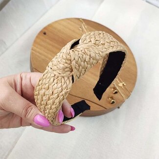 Ecarla Wicker Headband - Turban - Beige