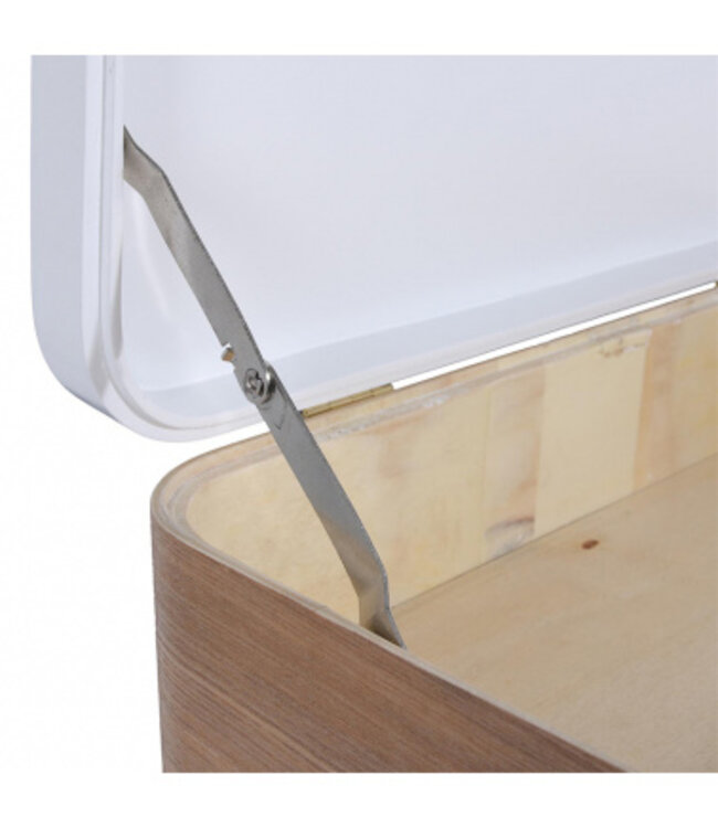 Vintage Nachtkastje - Rechthoekig - Wit en Beige