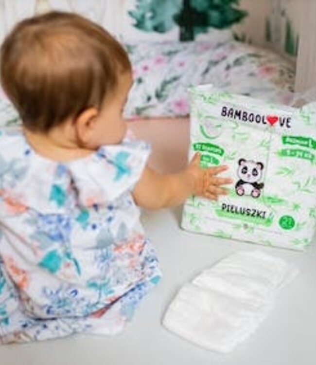 3-Pack Milieuvriendelijke Bamboe Luiers - Maat L 9-14 kg - Bamboolove