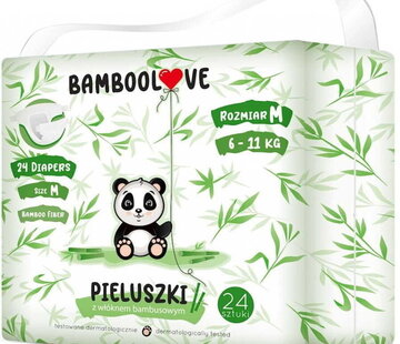 Bamboolove Paquet de 3 couches jetables en bambou - Taille M - 6-11 kg