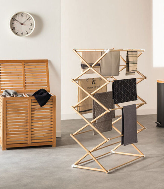 Dubbele Bamboe wasmand - 2 x 50L - Sicela