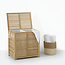 Double bamboo laundry basket - Sicela - H 58 x W 40 x L 60 cm