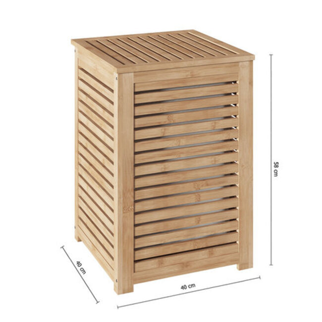 Bamboe wasmand - Sicela -100 Liter - H 58 x B 40 x D 40 cm