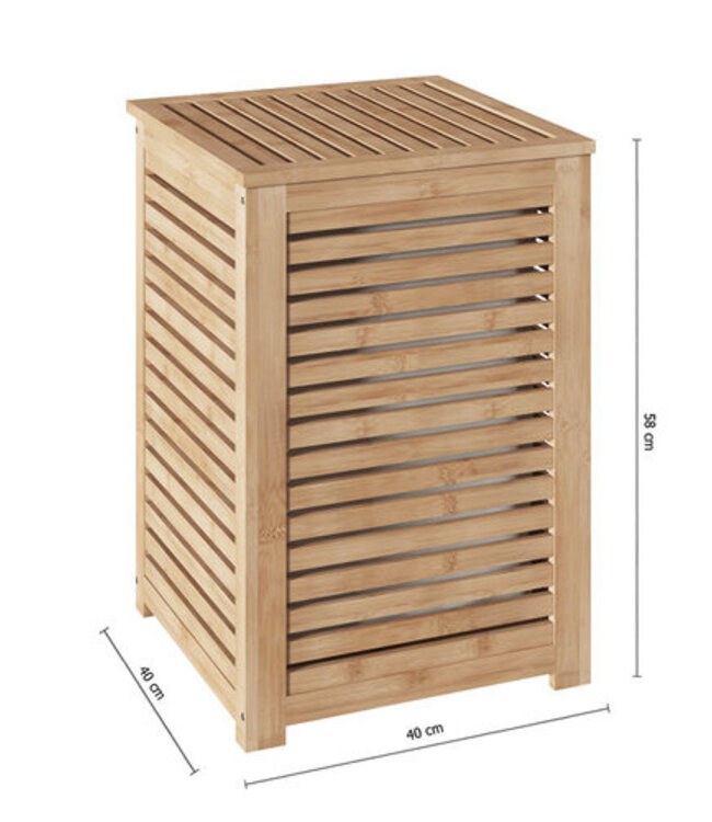 Bamboe wasmand - Sicela -100 Liter - H 58 x B 40 x D 40 cm