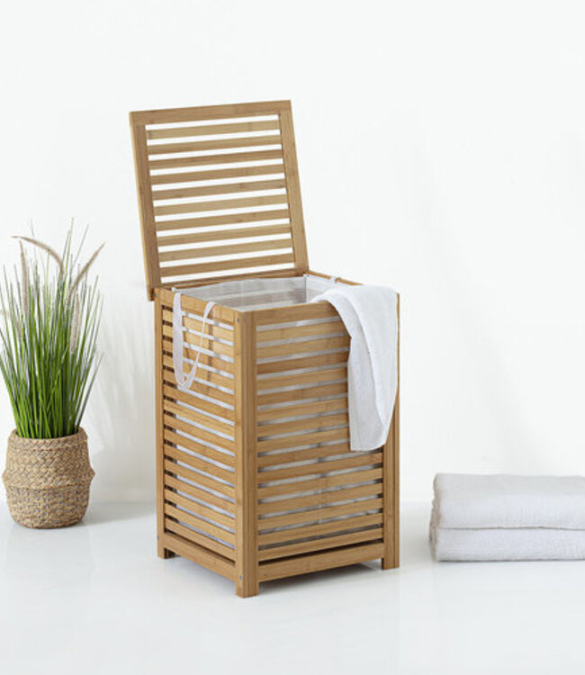 Bamboe wasmand - Sicela -100 Liter - H 58 x B 40 x D 40 cm