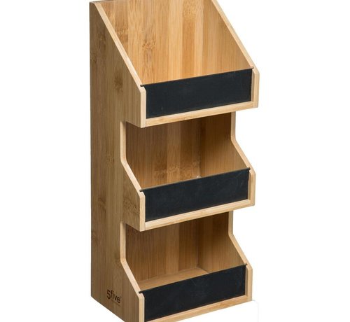 Bamboo Organizer with Black Finish for Efficient Storage - Koning Bamboe