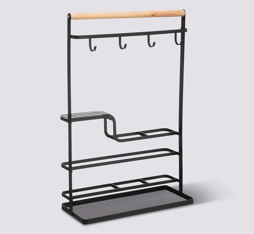 5Five Black Kitchen Organizer for Efficient Storage Space - Five