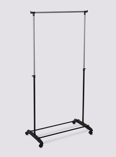  5Five Adjustable Clothes Rack on Wheels - Black