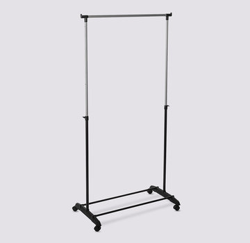  5Five Adjustable Clothes Rack on Wheels - Black