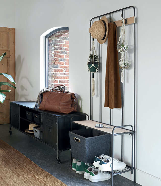 Bamboe Staande Kapstokmeubel - Industrieel en Natuurlijk Design - Atmosphera