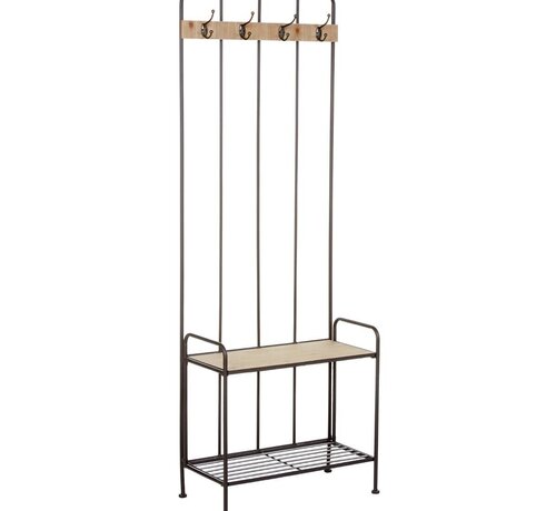 Atmosphera créateur d'intérieur Bamboo Standing Coat Rack - Industrial and Natural Design - Atmosphera