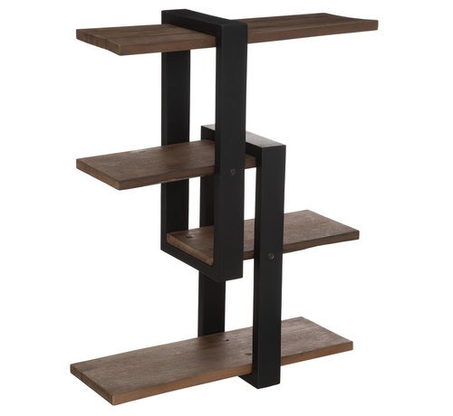 Atmosphera créateur d'intérieur Rustic brown storage shelf with unique design - 60x25x78 cm - Atmosphera