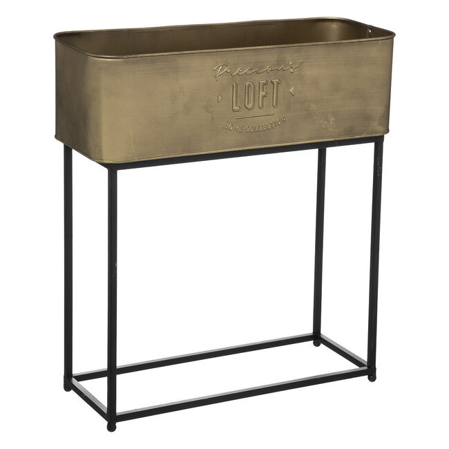 Set of 2 gold colored planters - Height 51 cm - Stylish and practical - Atmosphera