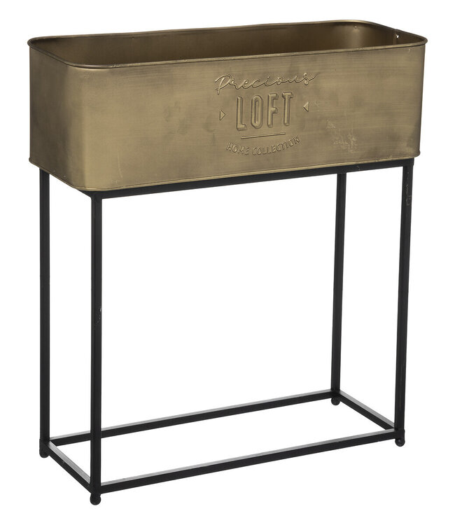 Set van 2 goudkleurige plantenbakken - Hoogte 51 cm - Stijlvol en praktisch - Atmosphera