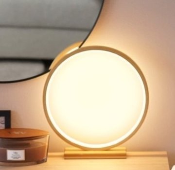  5Five Lampe LED ronde en bambou 32 cm - Beige