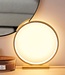  5Five Ronde Bamboe LED lamp 32 cm - Beige
