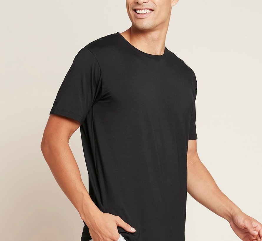 Men's T-Shirt - Round Neck - 2 Pieces - Black - Boody