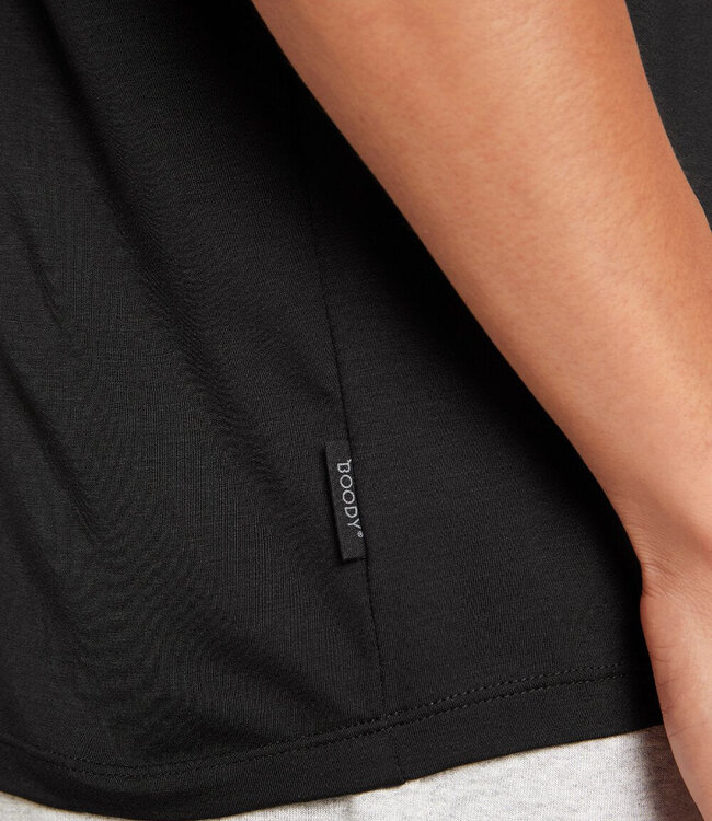 Heren T-Shirt - Ronde Hals - 2 Stuks - Zwart - Boody