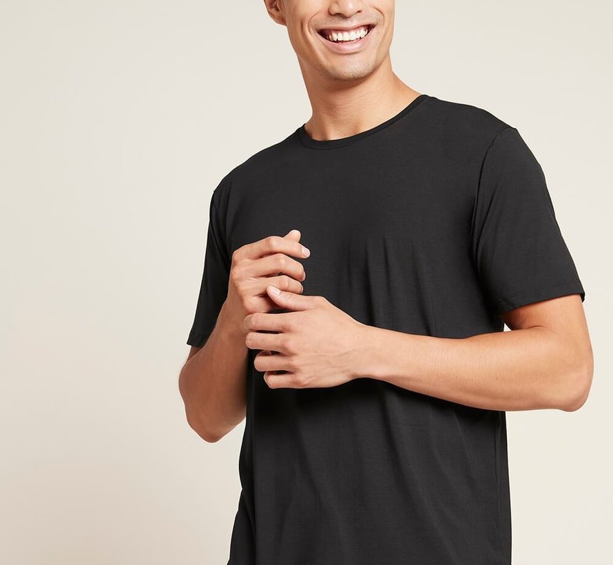 Men's T-Shirt - Round Neck - 2 Pieces - Black - Boody