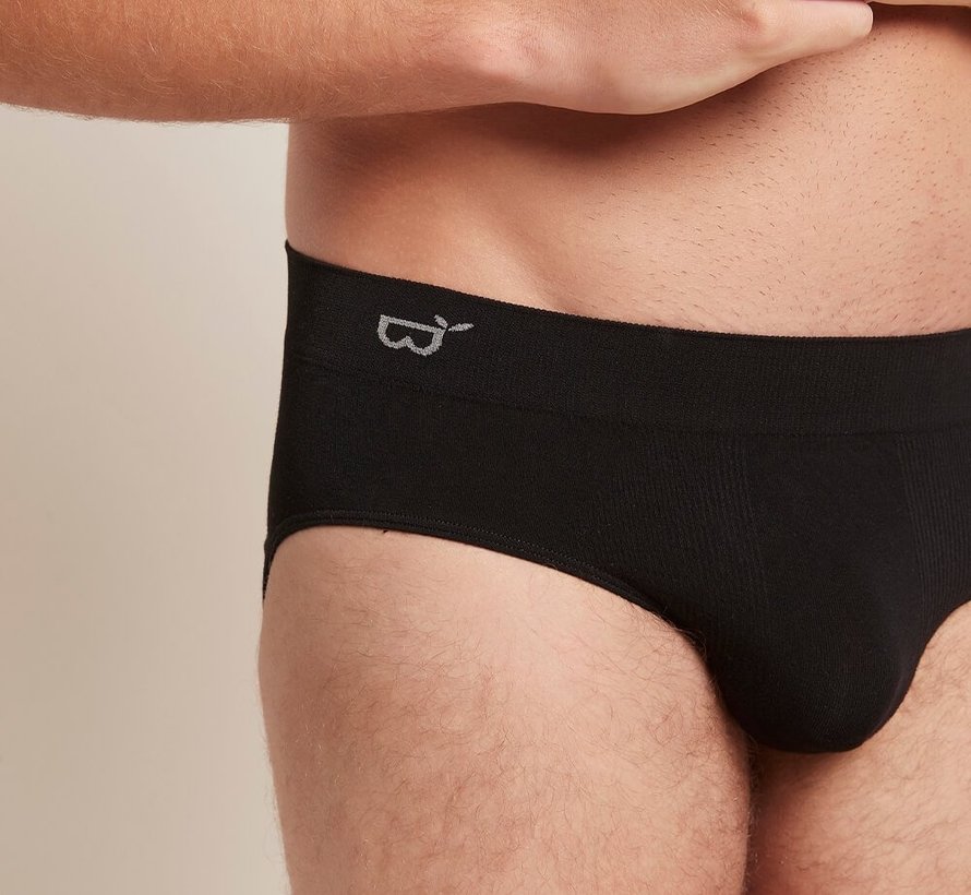 Men's Hip Briefs - 2 Pieces - Black - Boody