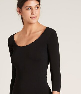 Boody Dames Top 2 Stuks - T-Shirt - 3/4 Mouw - Zwart