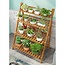 Plant rack with 4 tiers easily foldable - Brown - Flower rack - Bamboo
