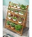 Plant rack with 4 tiers easily foldable - Brown - Flower rack - Bamboo