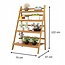 Plant rack with 4 tiers easily foldable - Brown - Flower rack - Bamboo