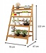 Plant rack with 4 tiers easily foldable - Brown - Flower rack - Bamboo