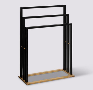  5Five Freestanding towel rack Black - 3 Levels - 82 x 55 x 24 cm