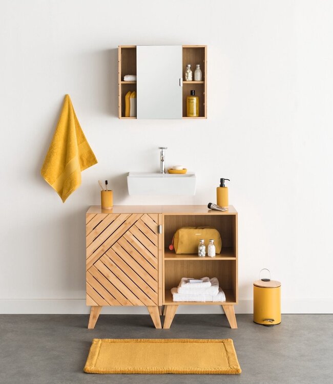 Open Bathroom Cupboard - Bamboo