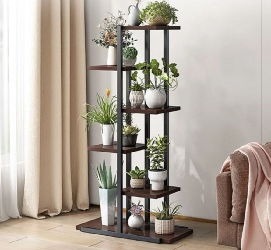 Plant Stand - Plant Stair - 6 Levels - Black
