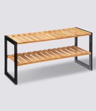 5Five Shoe Rack bamboo stackable - 26 x 70 x 34.5 cm (lxwxh)