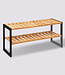 Bamboo shoe rack with 2 levels - Suitable for 6 pairs of shoes
