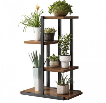 Ecarla Practical Plant Stand for Flowers and Plants - Dark