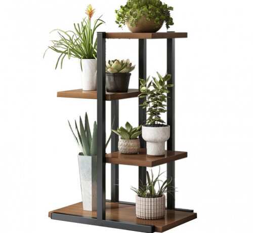 Ecarla Practical Plant Stand for Flowers and Plants - Dark